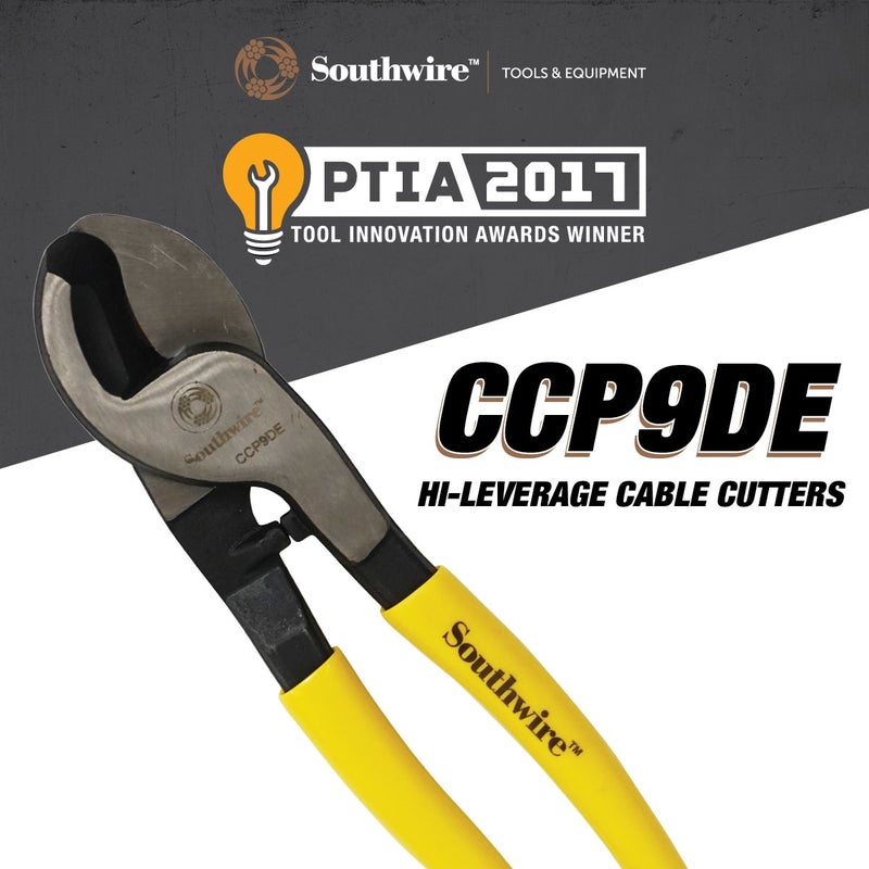 Southwire 64323040 9" Hi-Leverage Cable Cutters with Dipped Handles - Image 5